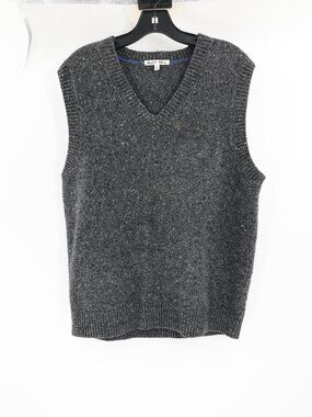 Alex Mill Vest Mens Medium Merino Wool Alpaca Blend V Neck Knit Sweater minimal